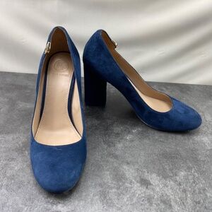 Tory Burch Elizabeth Suede Pumps Blue Size 9